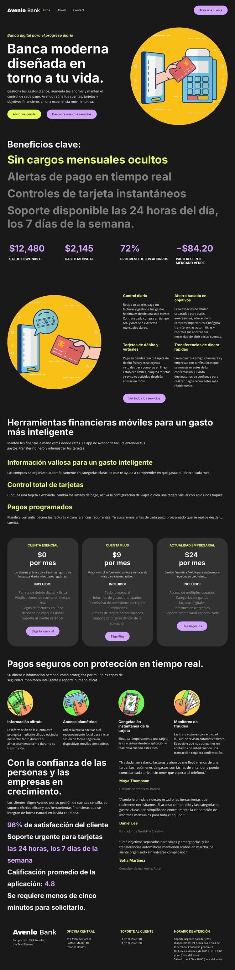 Banco de Finanzas Personales Plantilla de sitio web