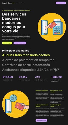 Page Web Pour Banque De Finances Personnelles