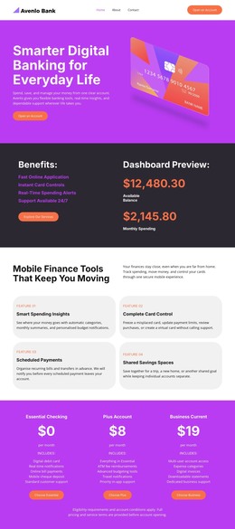 Modern Digital Bank - HTML Template