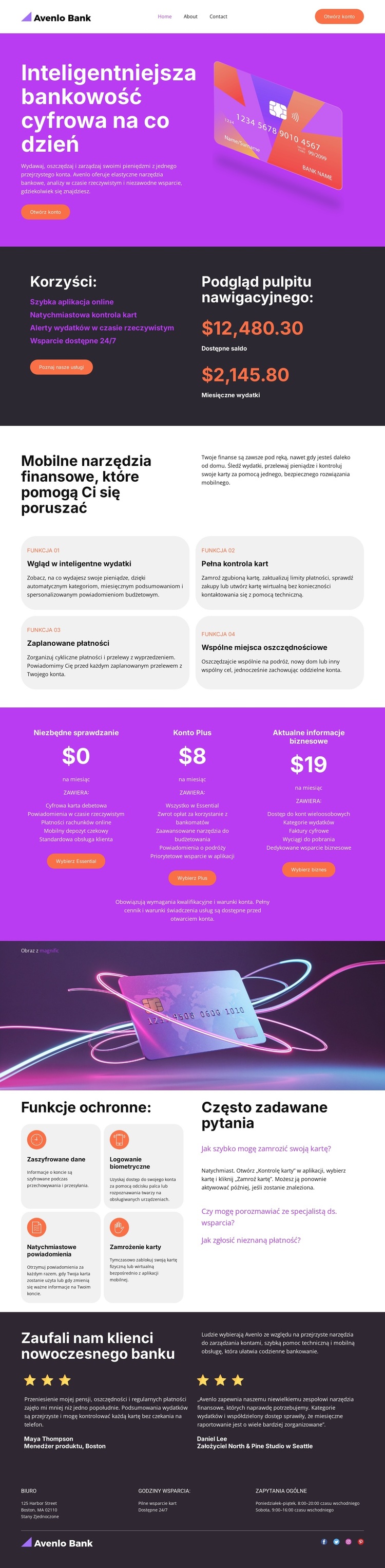 Nowoczesny Bank Cyfrowy Motyw WordPress