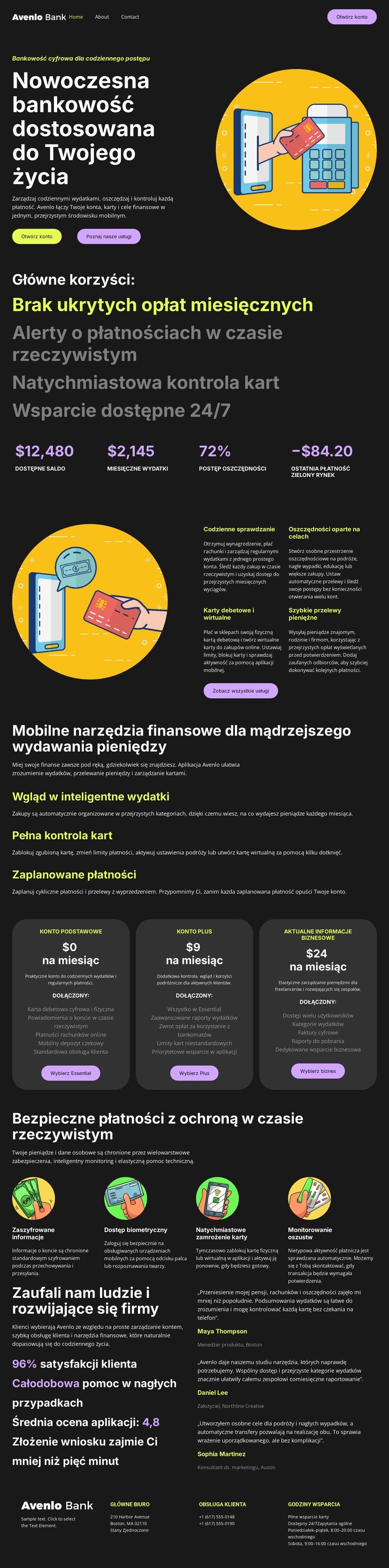 Bank Finansów Osobistych Szablon HTML