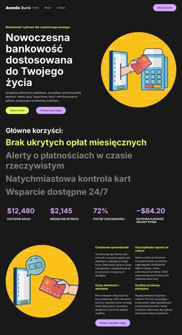 Bank Finansów Osobistych - Piękny Szablon Kolekcji Kolorów