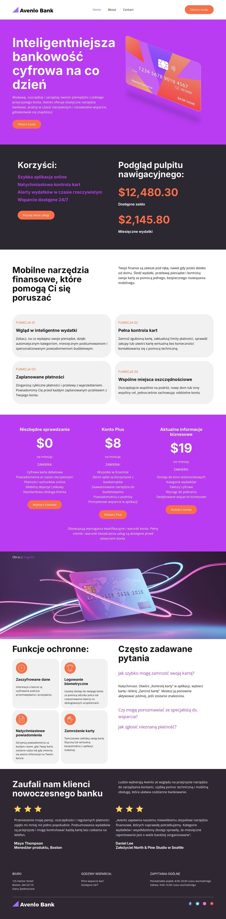Nowoczesny Bank Cyfrowy Szablon witryny sieci Web