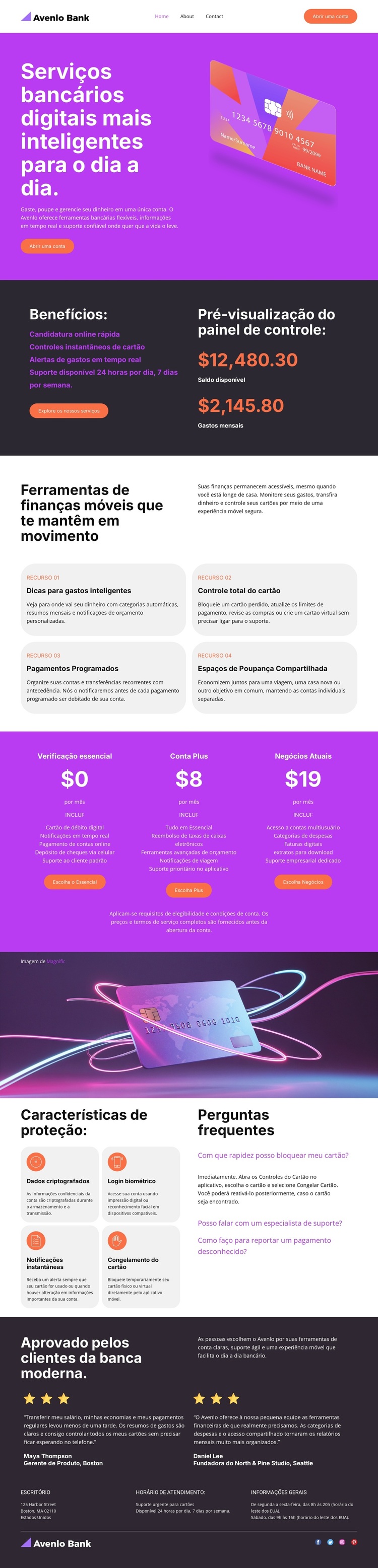 Banco Digital Moderno Tema WordPress