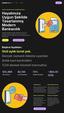 Kişisel Finans Bankası Için Web Sayfası