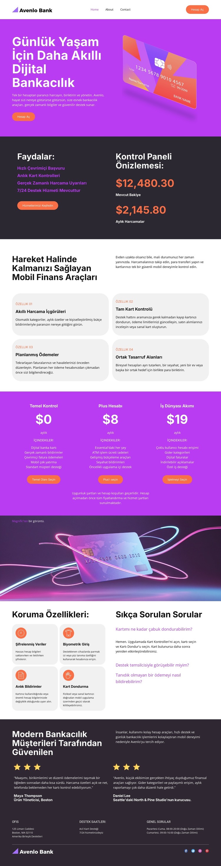 Modern Dijital Banka HTML Şablonu