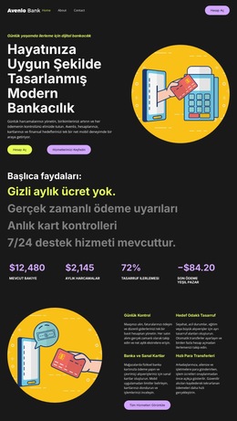 Kişisel Finans Bankası - Güzel Renk Koleksiyonu Şablonu