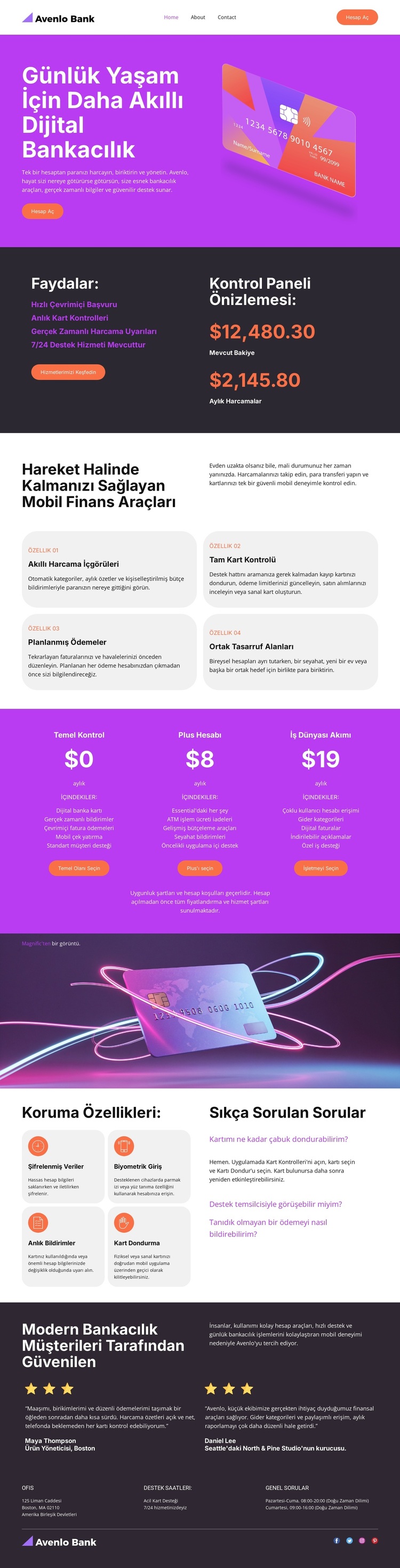 Modern Dijital Banka WordPress Teması
