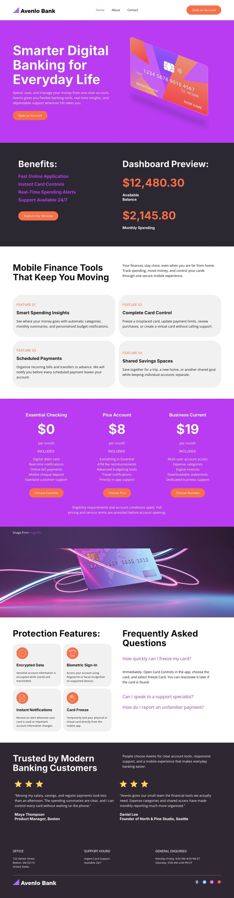 Modern Digital Bank WordPress Theme