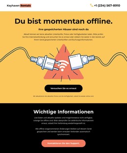 Seite „Keine Verbindung“ - Moderne Webvorlage