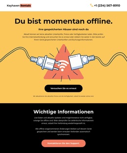 Seite „Keine Verbindung“ – Fantastisches WordPress-Theme