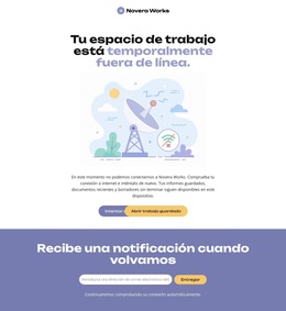 Página Web Sin Conexión - Plantilla Creativa Multipropósito