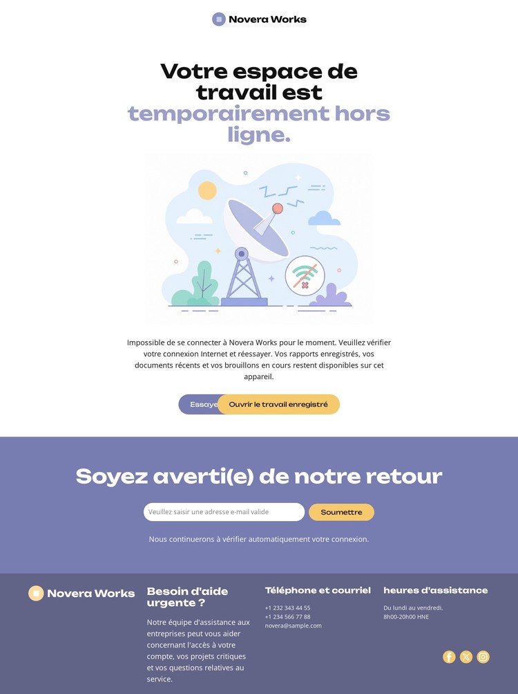 Site Web hors ligne Modèle CSS