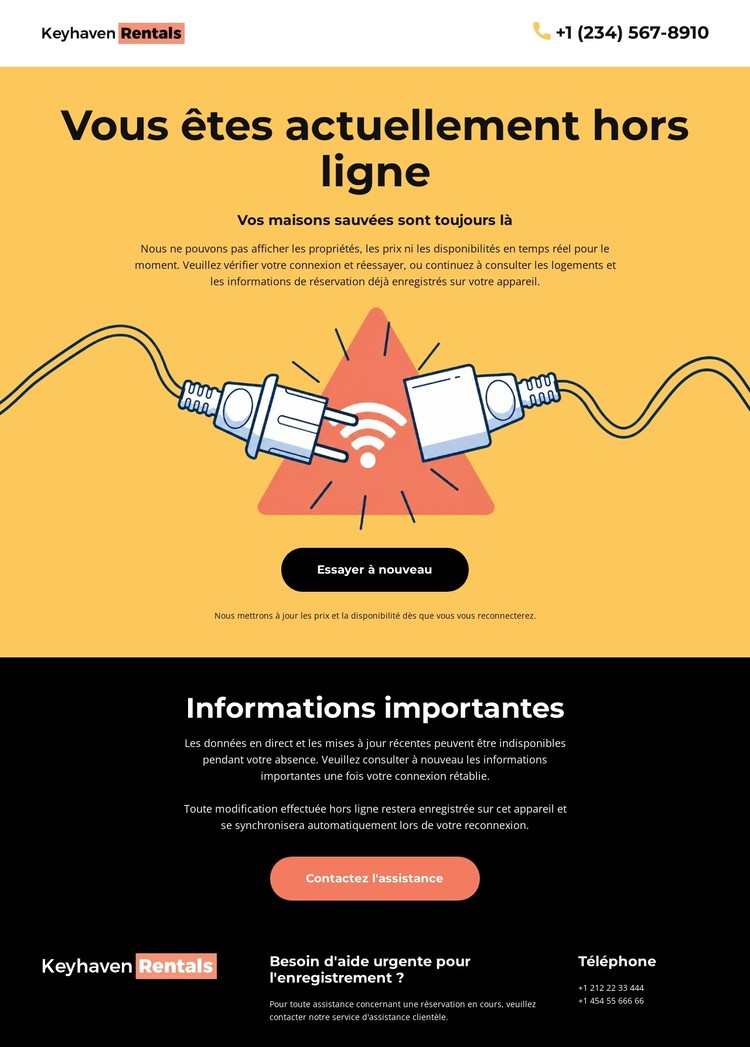 Page sans connexion Modèle CSS