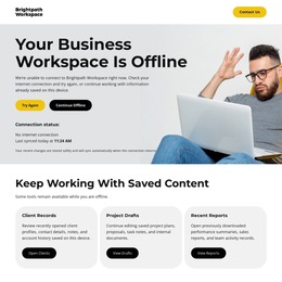 Business Offline Page - Modern HTML5 Template