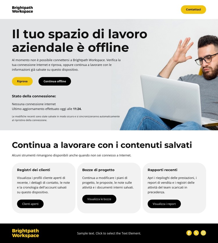 Pagina aziendale offline Modello CSS