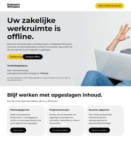 Zakelijke Offline Pagina HTML-Sjabloon