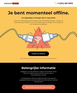Geen Verbindingspagina - Geweldig WordPress-Thema