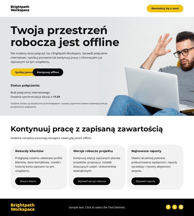 Strona offline firmy Szablon CSS