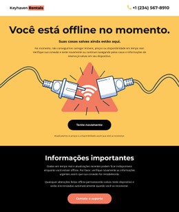 Página Sem Conexão Modelo De Grade CSS