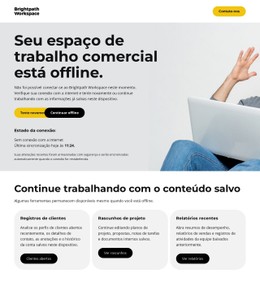 Página Comercial Offline Modelo De Formulário CSS