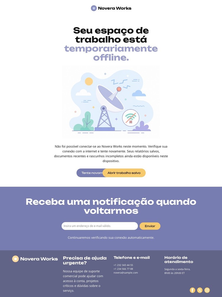 Site da página offline Template CSS