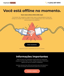 Página Sem Conexão - Visualizar Recurso De Comércio Eletrônico