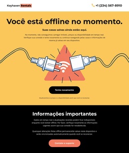 Página Sem Conexão - Incrível Tema WordPress