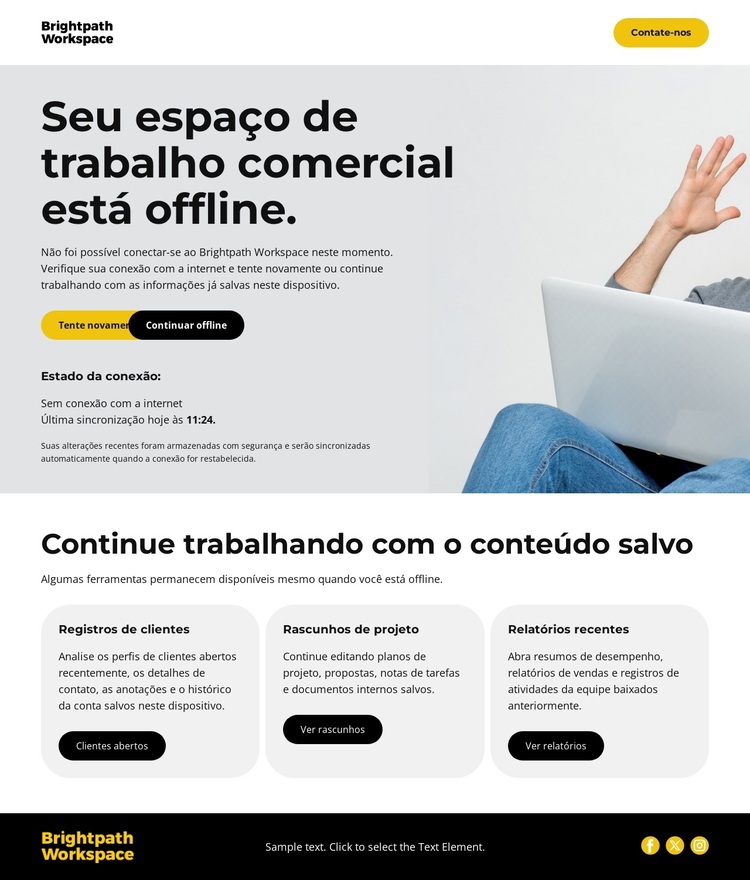 Página comercial offline Tema WordPress