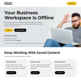 Business Offline Page - Website Templates
