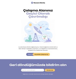 Çevrimdışı Sayfa Web Sitesi CSS'Li Temel HTML Şablonu