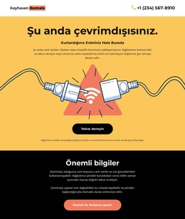 Bağlantı Yok Sayfası - Harika WordPress Teması