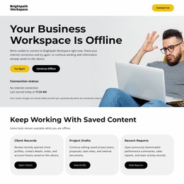Business Offline Page - Free HTML Template