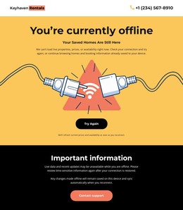 No Connection Page - Awesome WordPress Theme
