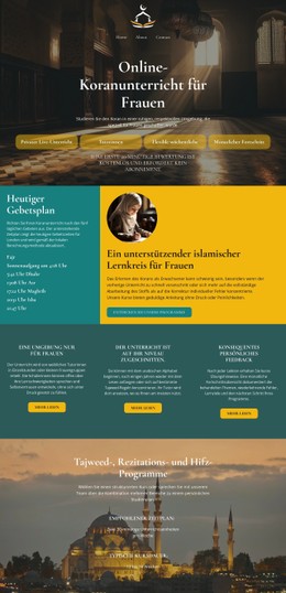 Koranunterricht Für Frauen Premium-CSS-Vorlage