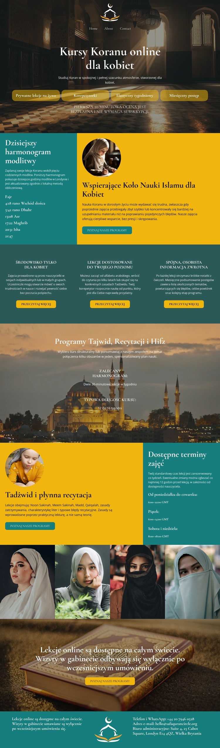 Zajęcia Koranu dla kobiet Szablon HTML