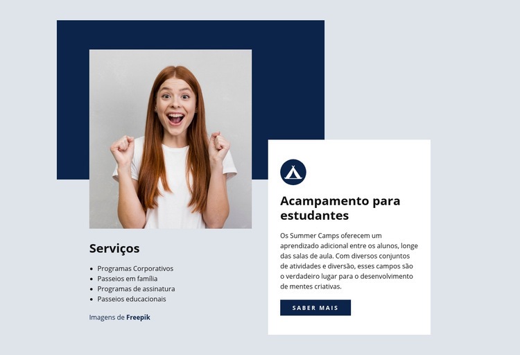 Programa para alunos Design do site