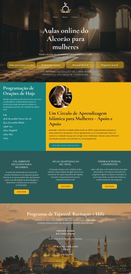 Modelo CSS Premium Para Aulas De Alcorão Para Mulheres