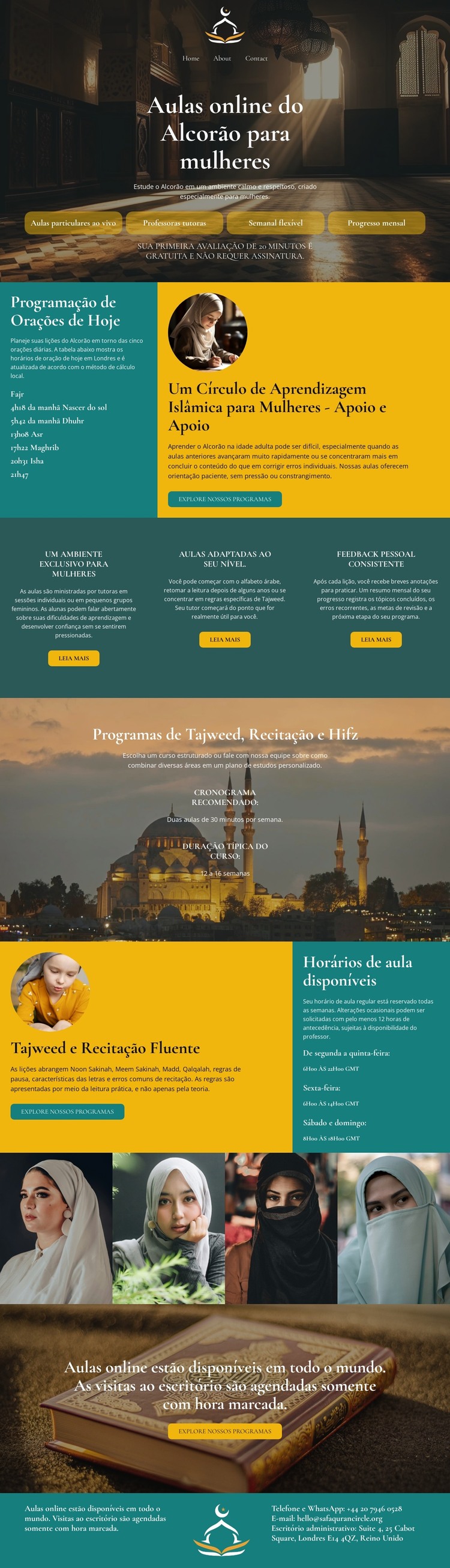 Aulas de Alcorão para Mulheres Modelo HTML