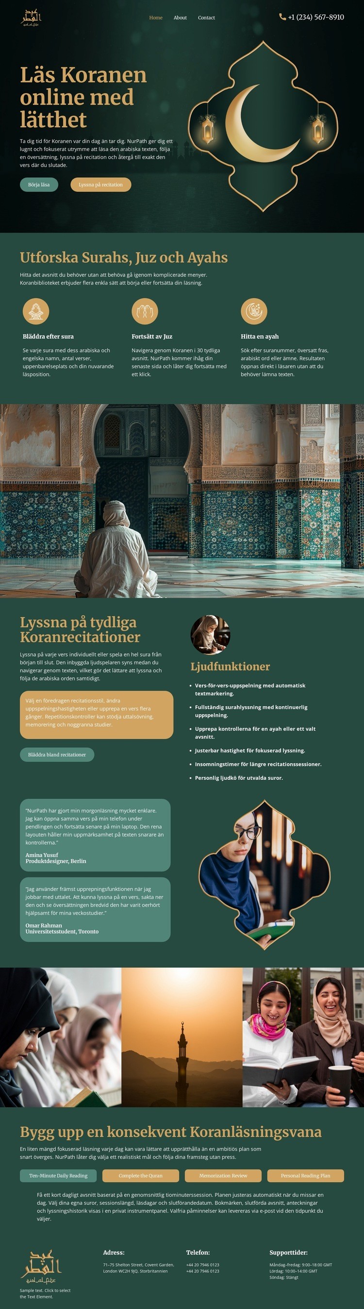 Koranläsning online Mall