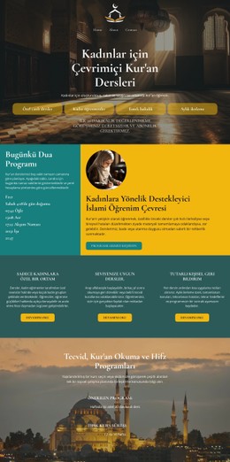 Kadınlar Için Kur'An Kursları Premium CSS Şablonu