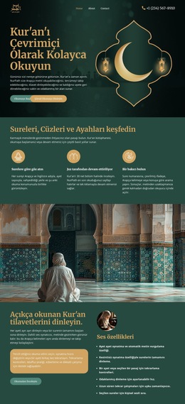 Çevrimiçi Kur'An Okuma - Iş Premium Web Sitesi Şablonu