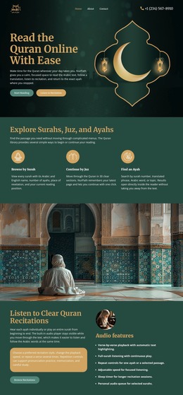 Online Quran Reading - Online Mockup