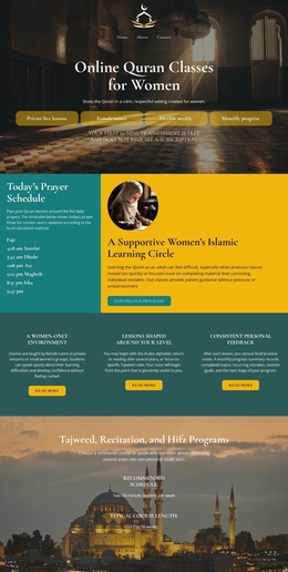 Responsive HTML For Women’S Quran Classes