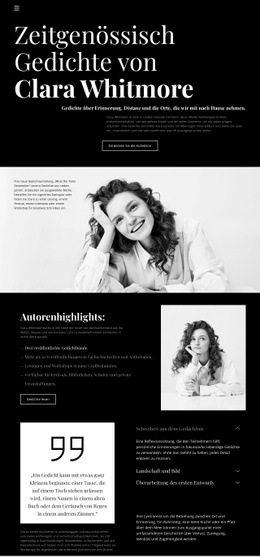 Autor Moderner Gedichte HTML5-Vorlage