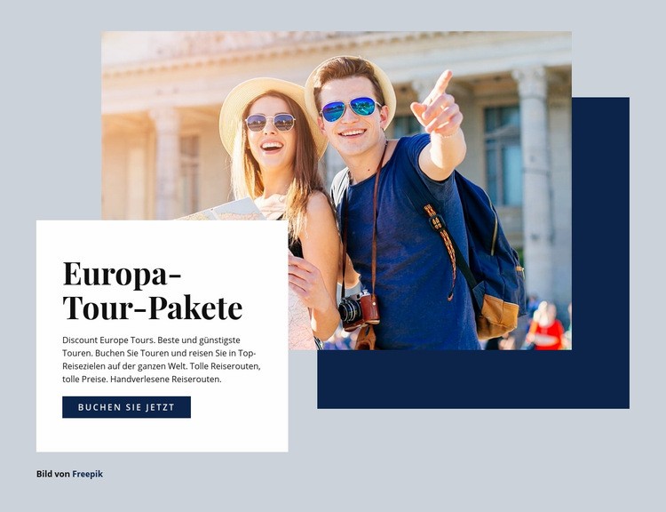 Europa-Tour-Pakete Website design