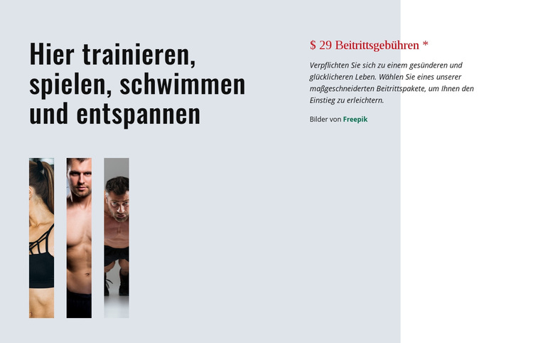 Trainieren, spielen und entspannen WordPress-Theme