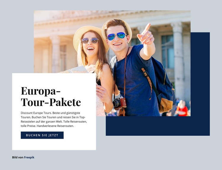 Europa-Tour-Pakete Landing Page