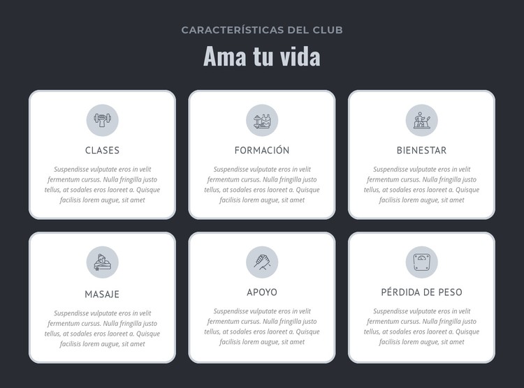 Del cardio a la fuerza Plantilla CSS