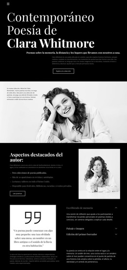 Autor De Poesía Moderna - Plantilla De Página Web